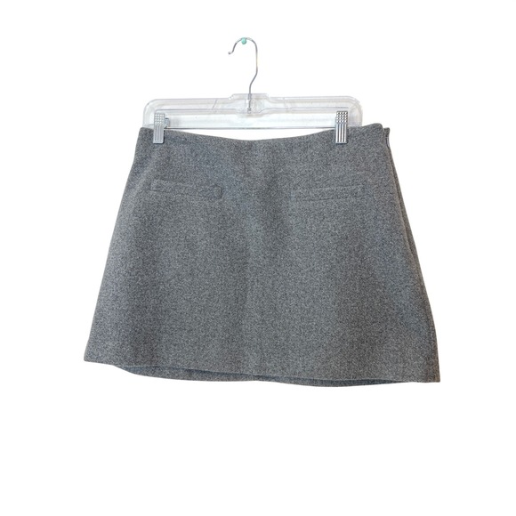 a new day Dresses & Skirts - A New Day Heather Grey Mini Skirt Size 8 A-Line Side Zip Textured Lined Academia